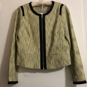 Banana Republic Tweed Zip Blazer, Size 14